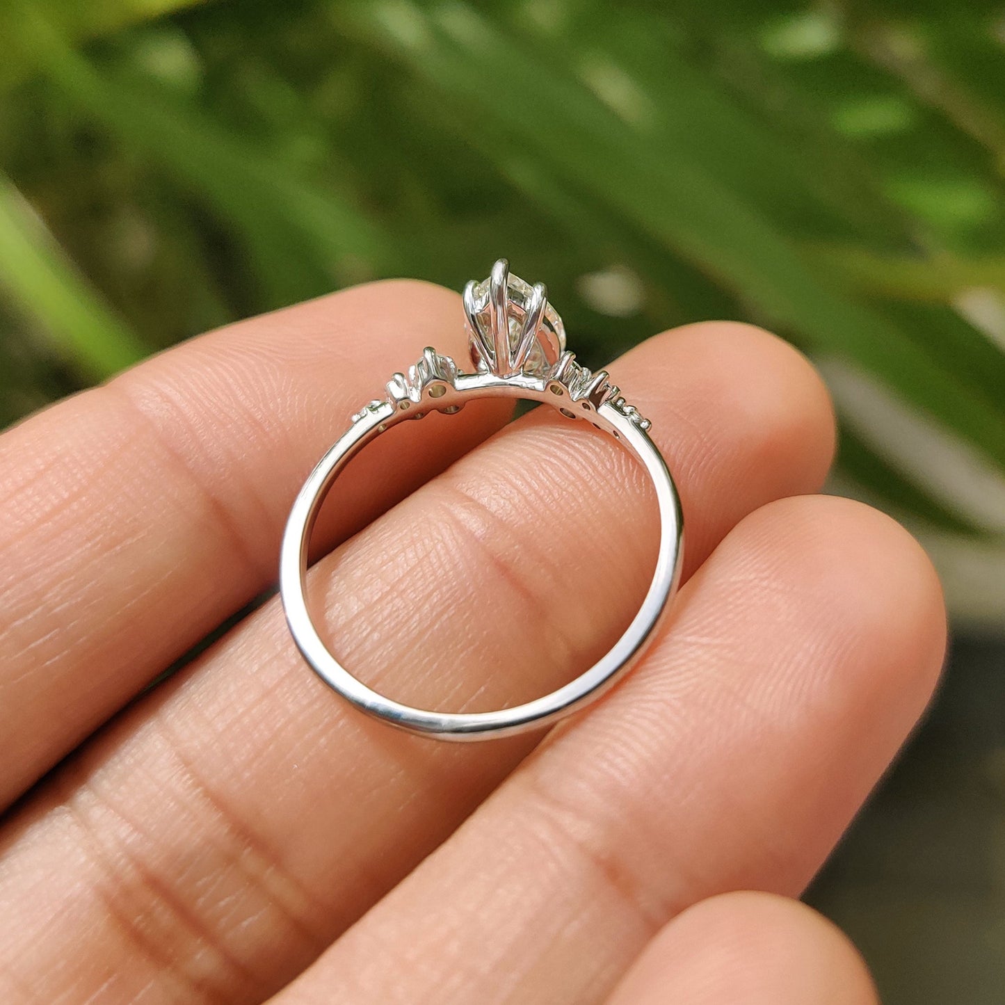 Cushion Hidden Halo Lab Grown Diamond Engagement Ring