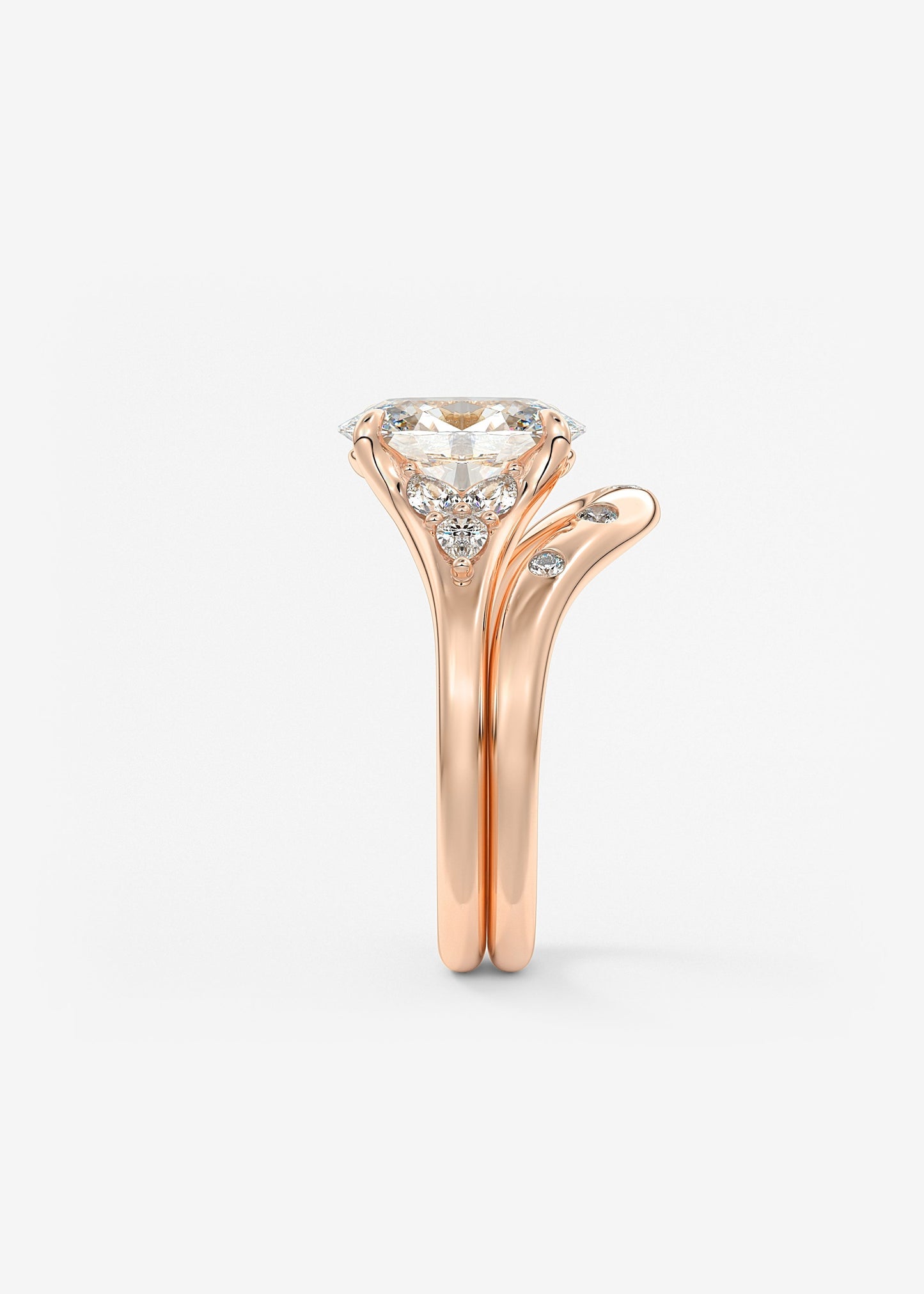 Oval Solitaire With Raised Basket Gallery Lab Grown Diamond Engagement Ring