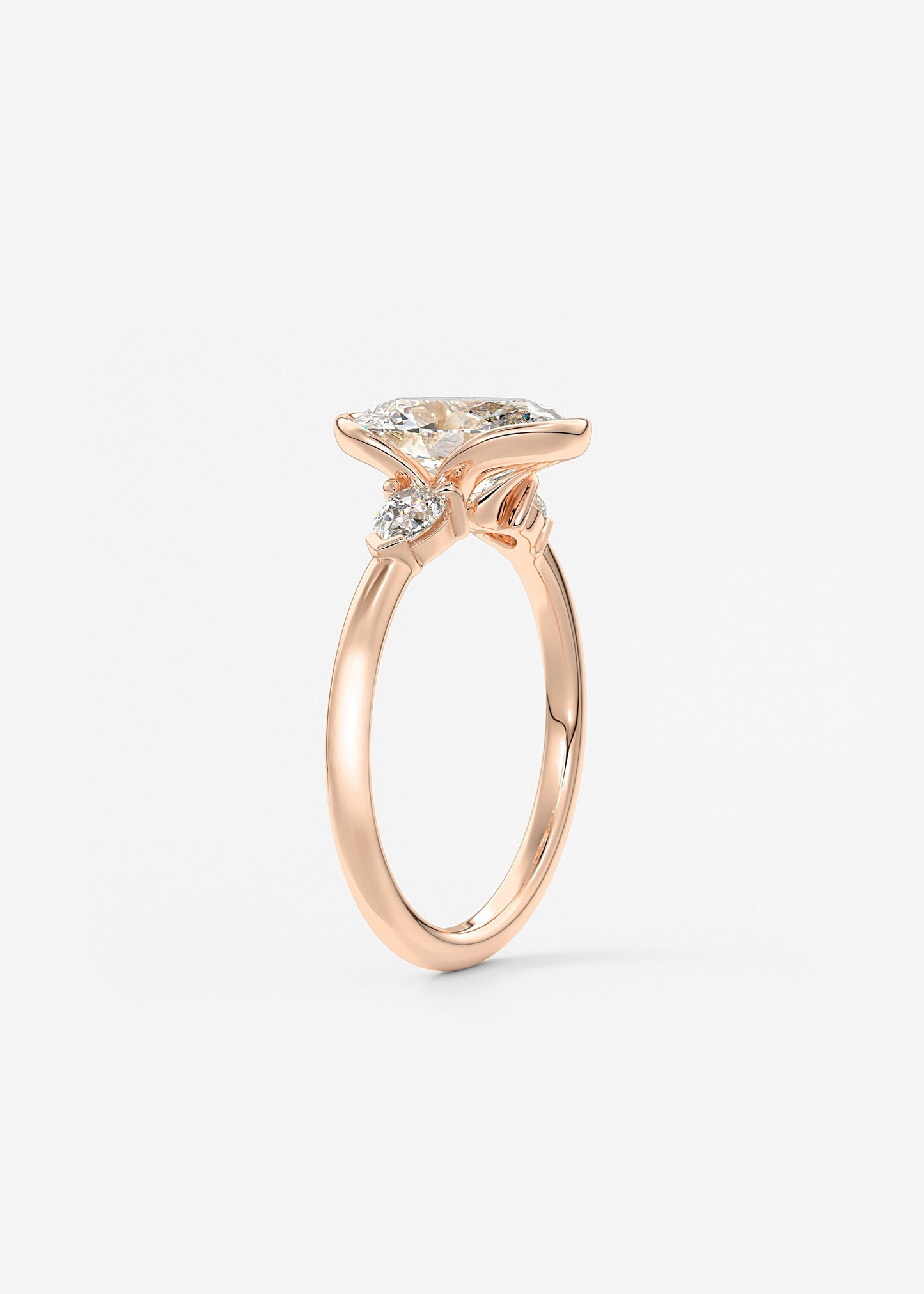 Oval Solitaire With Raised Basket Gallery Lab Grown Diamond Engagement Ring