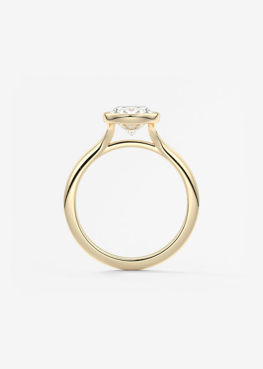 Oval Solitaire With Raised Basket Gallery Lab Grown Diamond Engagement Ring