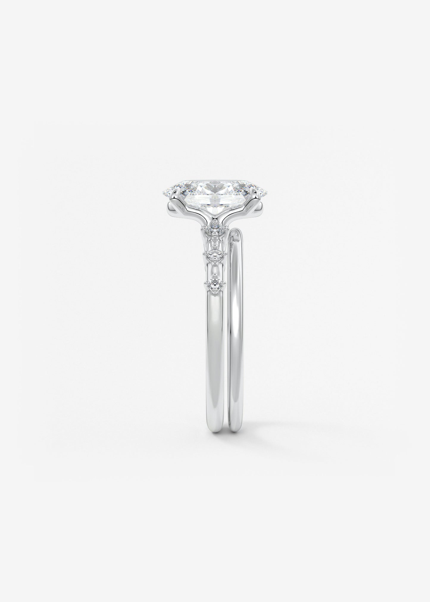 Oval Solitaire With Raised Basket Gallery Lab Grown Diamond Engagement Ring