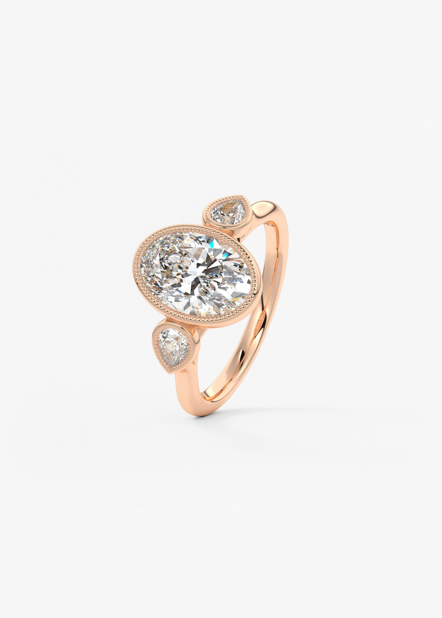 Oval Solitaire With Raised Basket Gallery Lab Grown Diamond Engagement Ring
