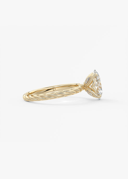 Oval Solitaire With Raised Basket Gallery Lab Grown Diamond Engagement Ring