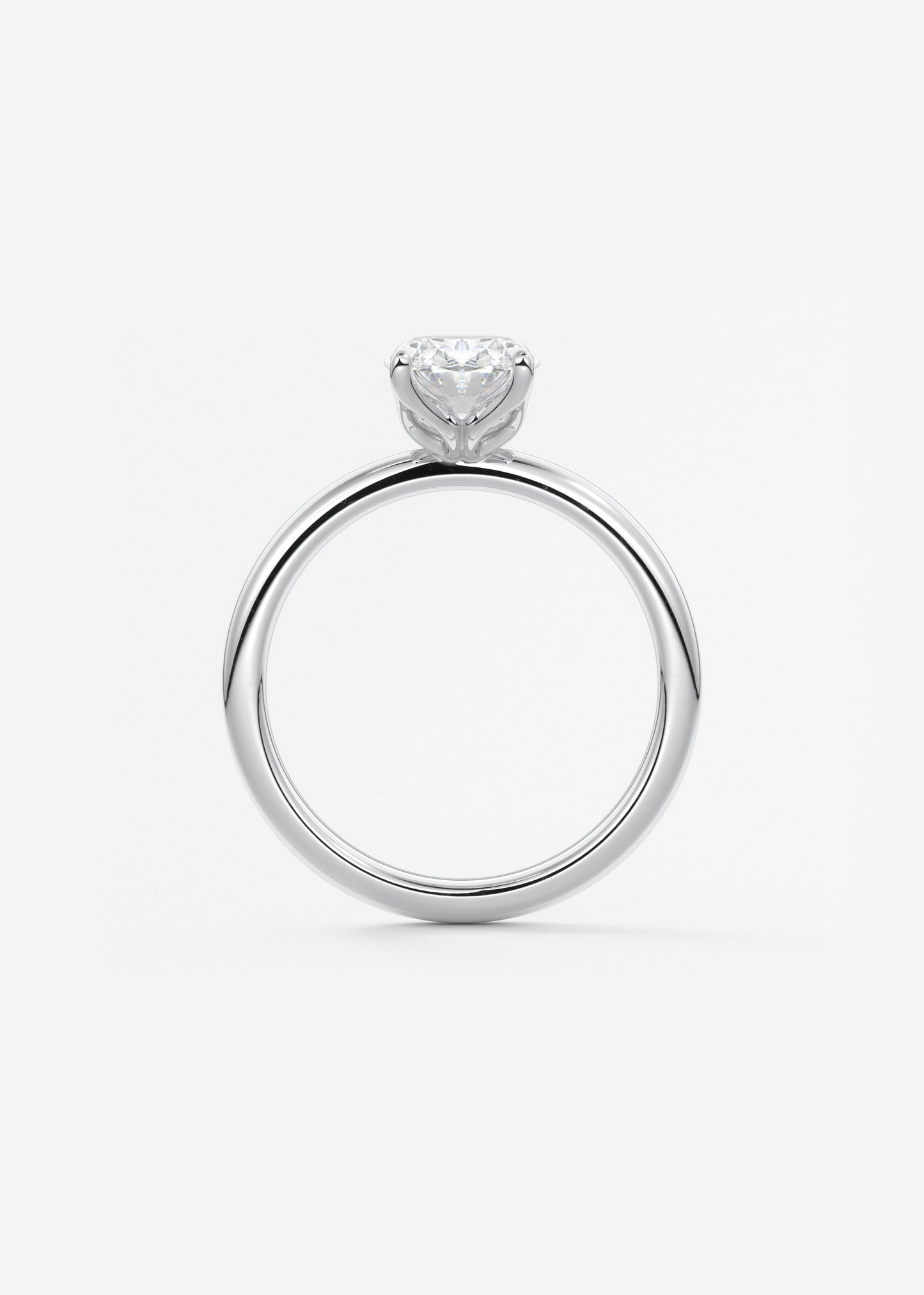 Oval Solitaire With Raised Basket Gallery Lab Grown Diamond Engagement Ring