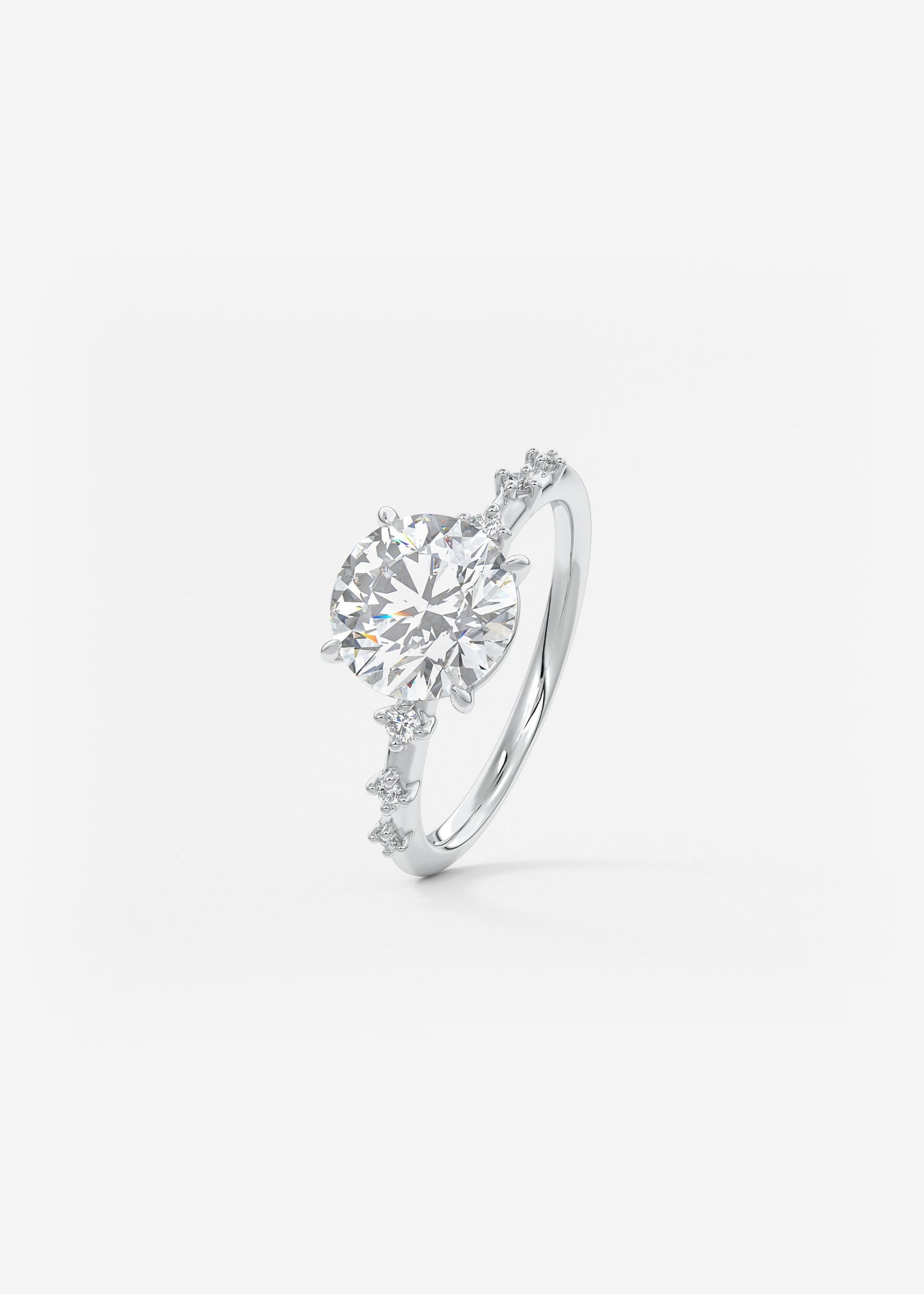 Oval Solitaire With Raised Basket Gallery Lab Grown Diamond Engagement Ring