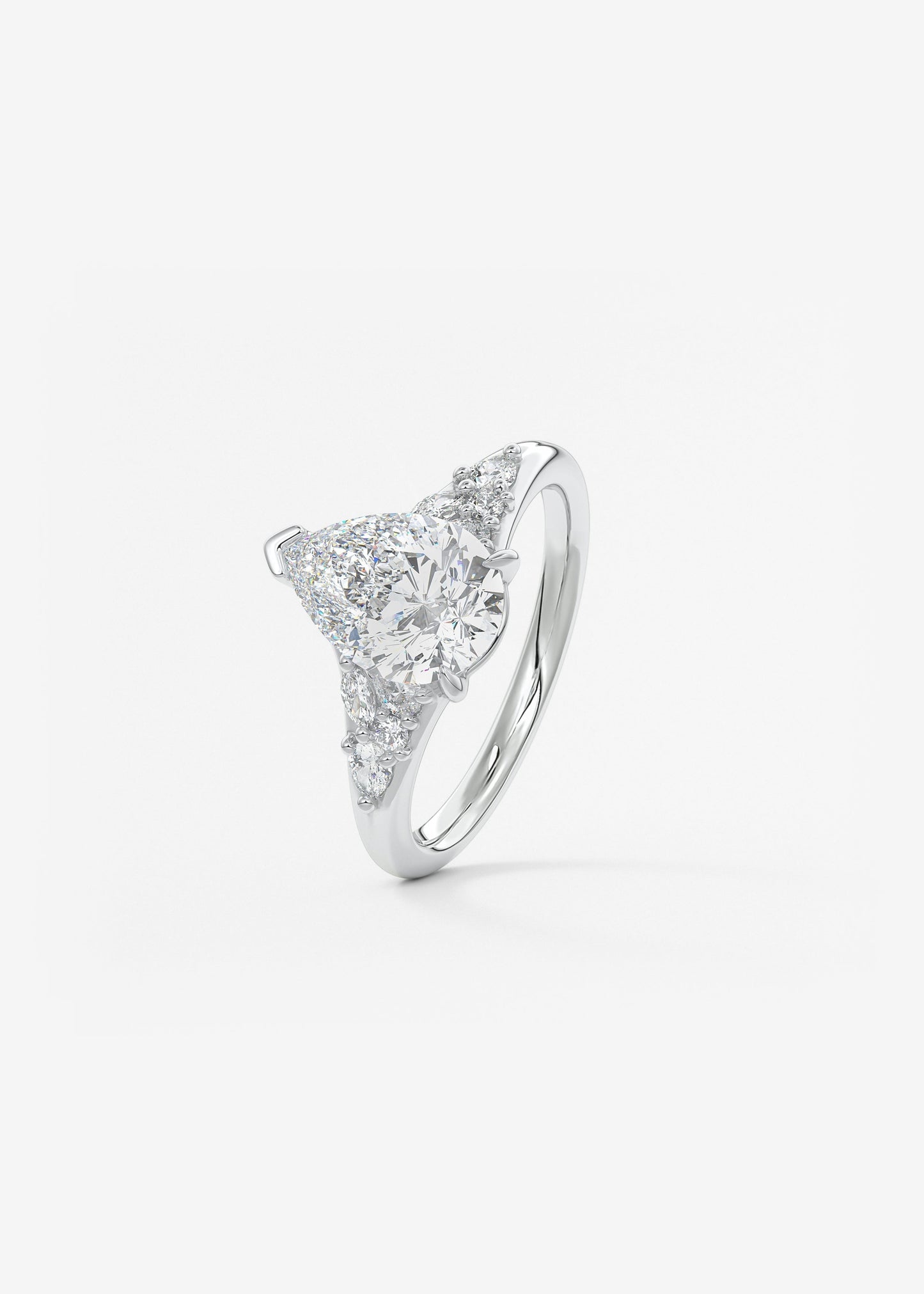 Oval Solitaire With Raised Basket Gallery Lab Grown Diamond Engagement Ring