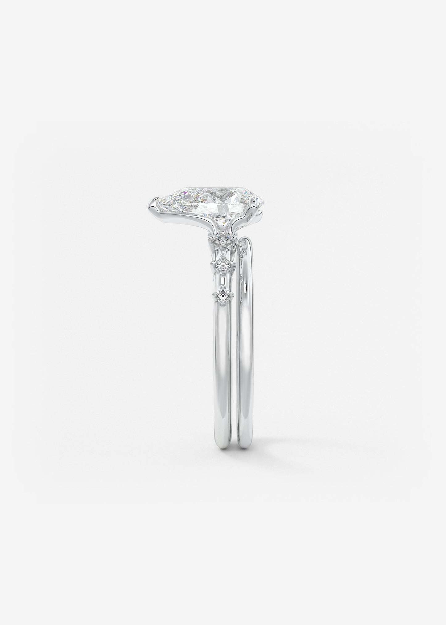 Oval Solitaire With Raised Basket Gallery Lab Grown Diamond Engagement Ring