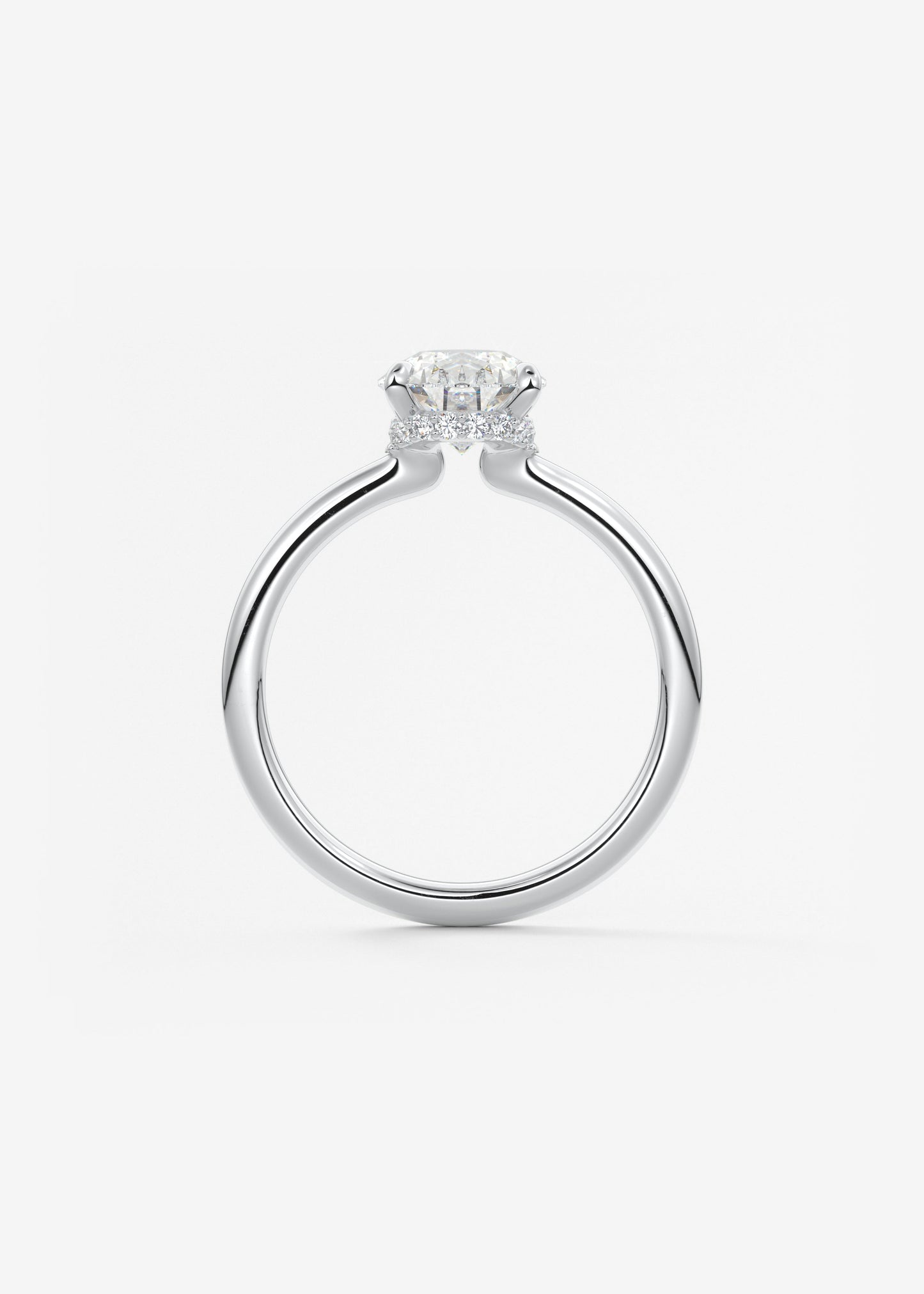 Oval Solitaire With Raised Basket Gallery Lab Grown Diamond Engagement Ring