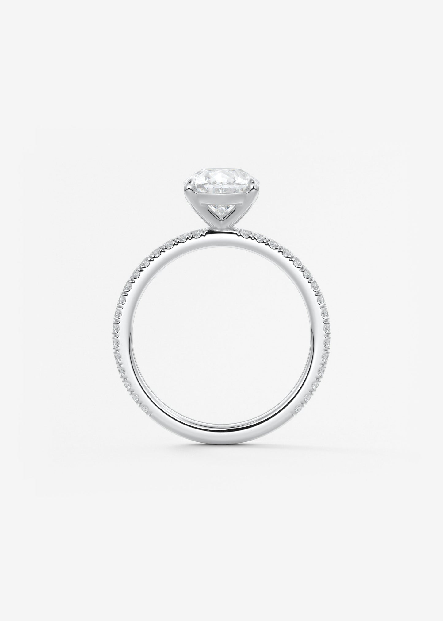 Oval Solitaire With Raised Basket Gallery Lab Grown Diamond Engagement Ring
