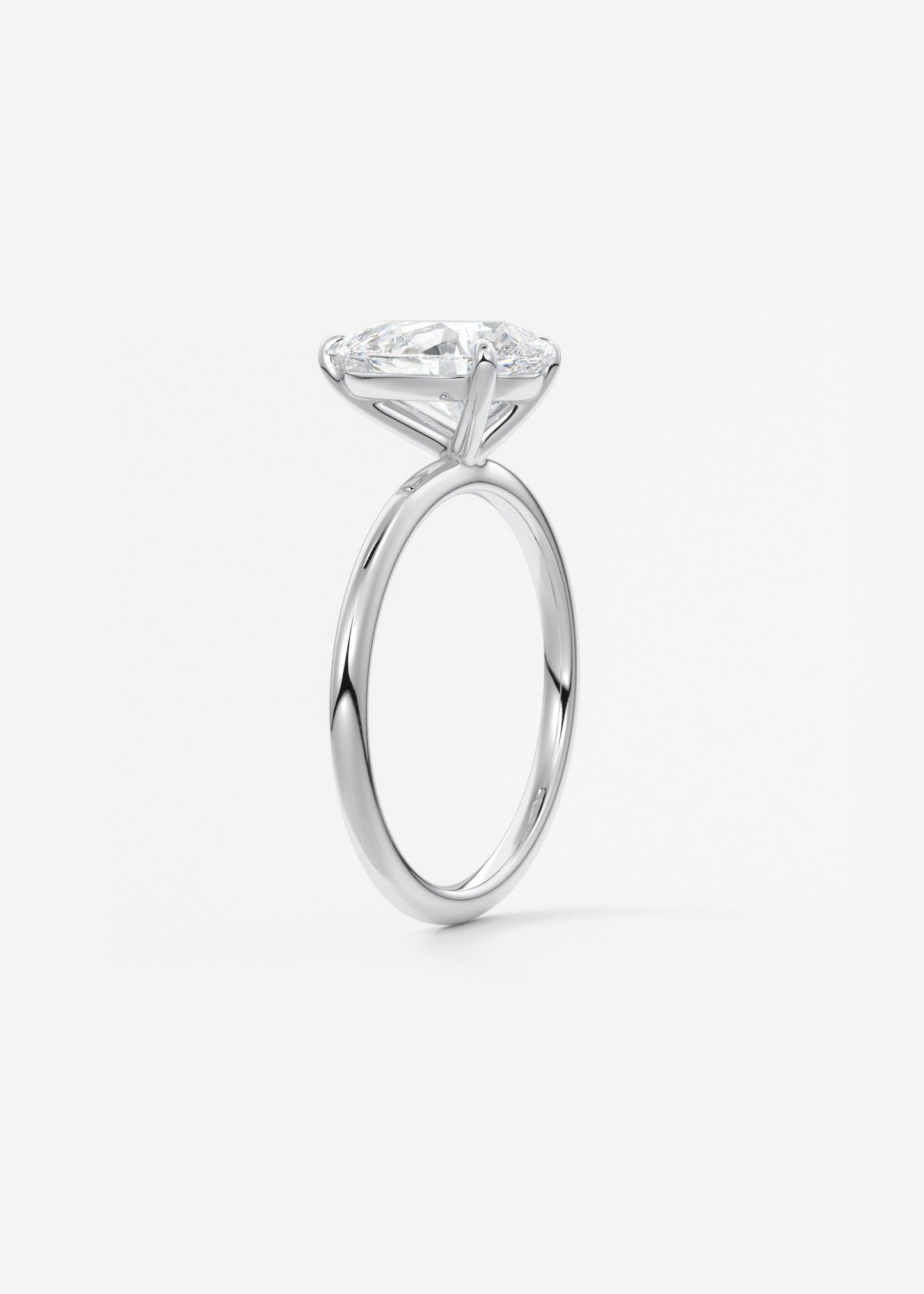Oval Solitaire With Raised Basket Gallery Lab Grown Diamond Engagement Ring