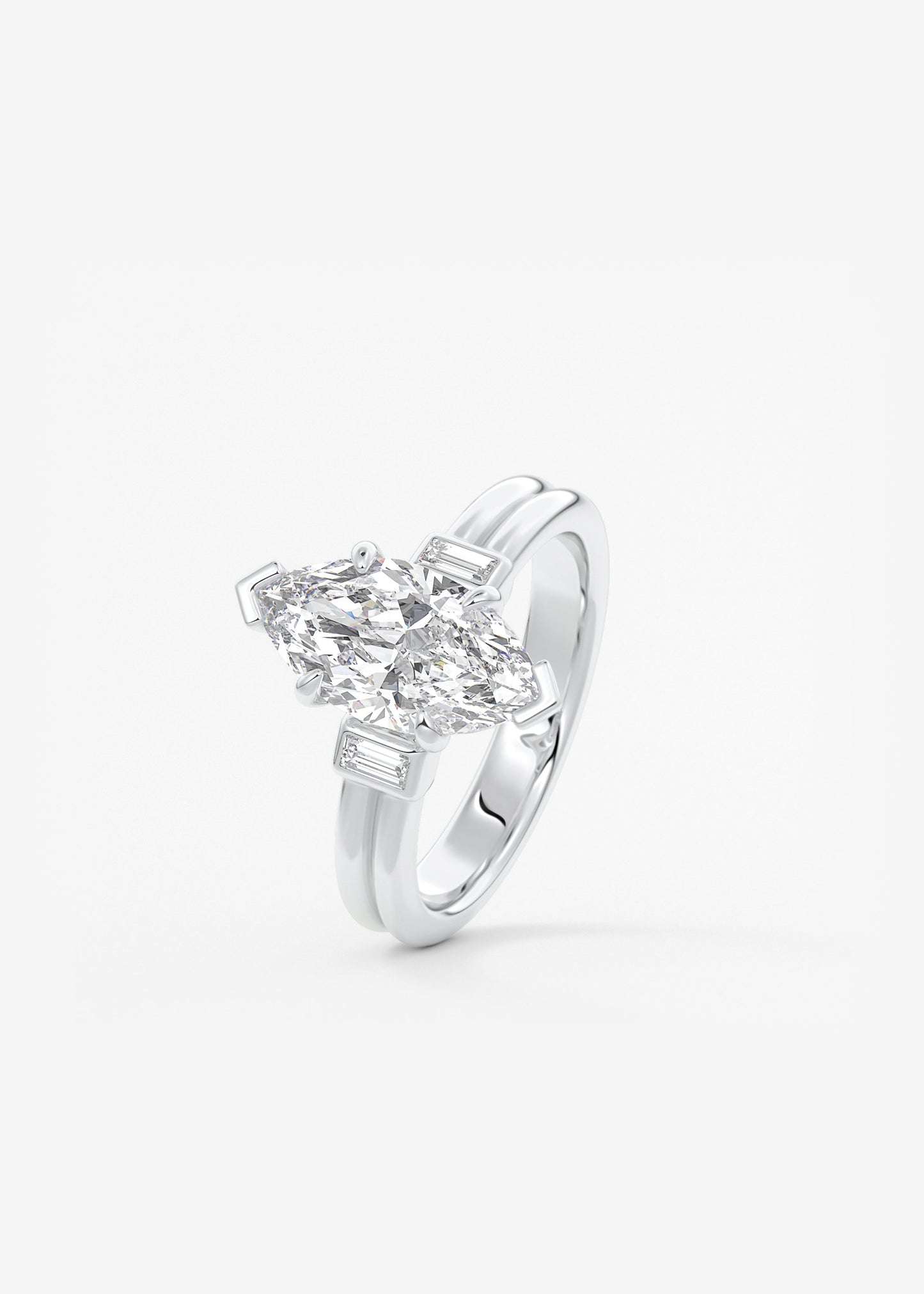 Oval Solitaire With Raised Basket Gallery Lab Grown Diamond Engagement Ring