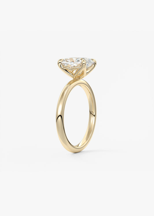 Oval Solitaire With Raised Basket Gallery Lab Grown Diamond Engagement Ring