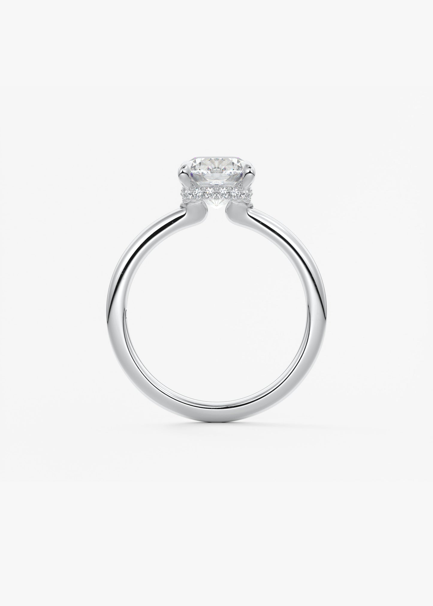 Oval Solitaire With Raised Basket Gallery Lab Grown Diamond Engagement Ring