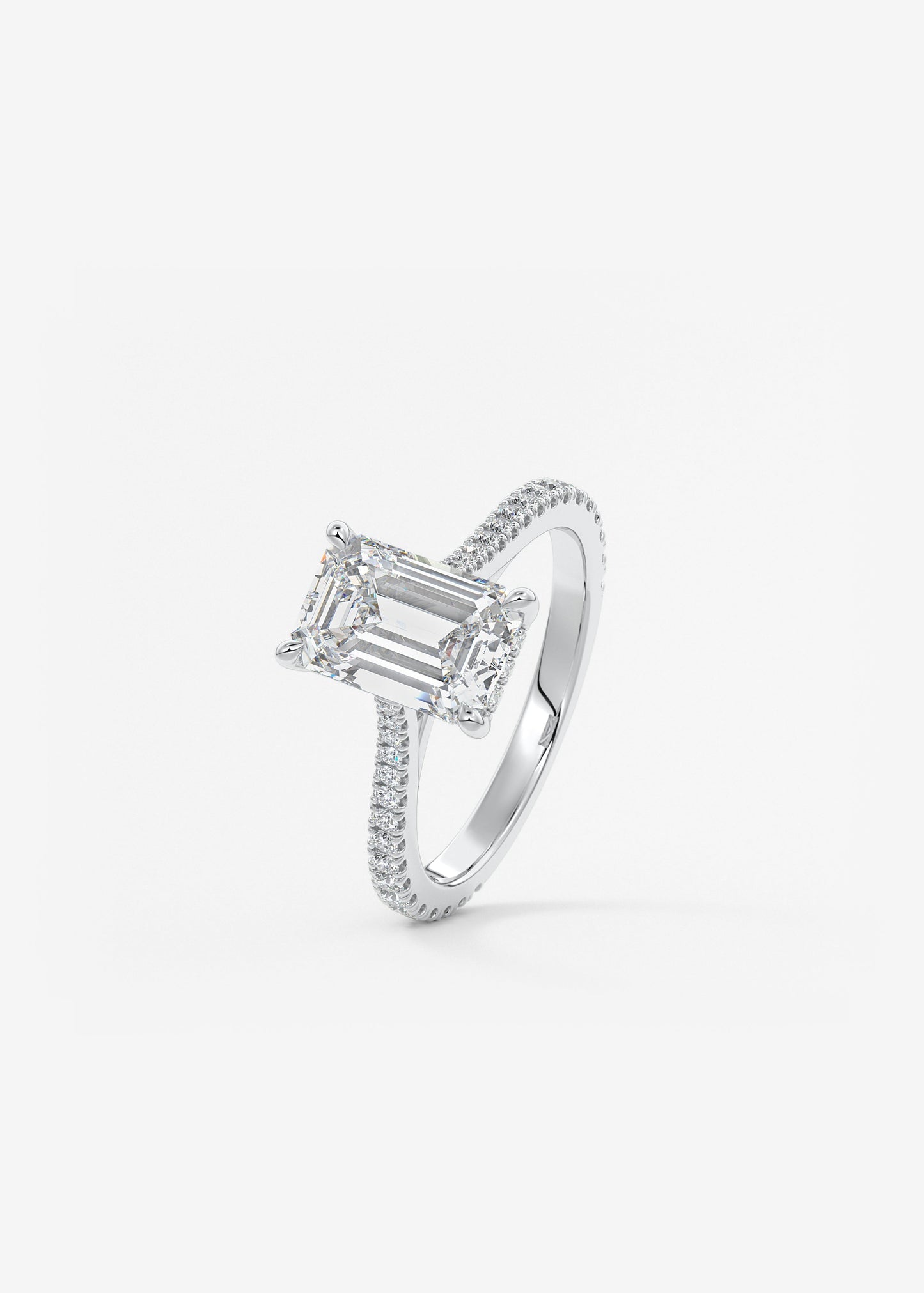 Oval Solitaire With Raised Basket Gallery Lab Grown Diamond Engagement Ring