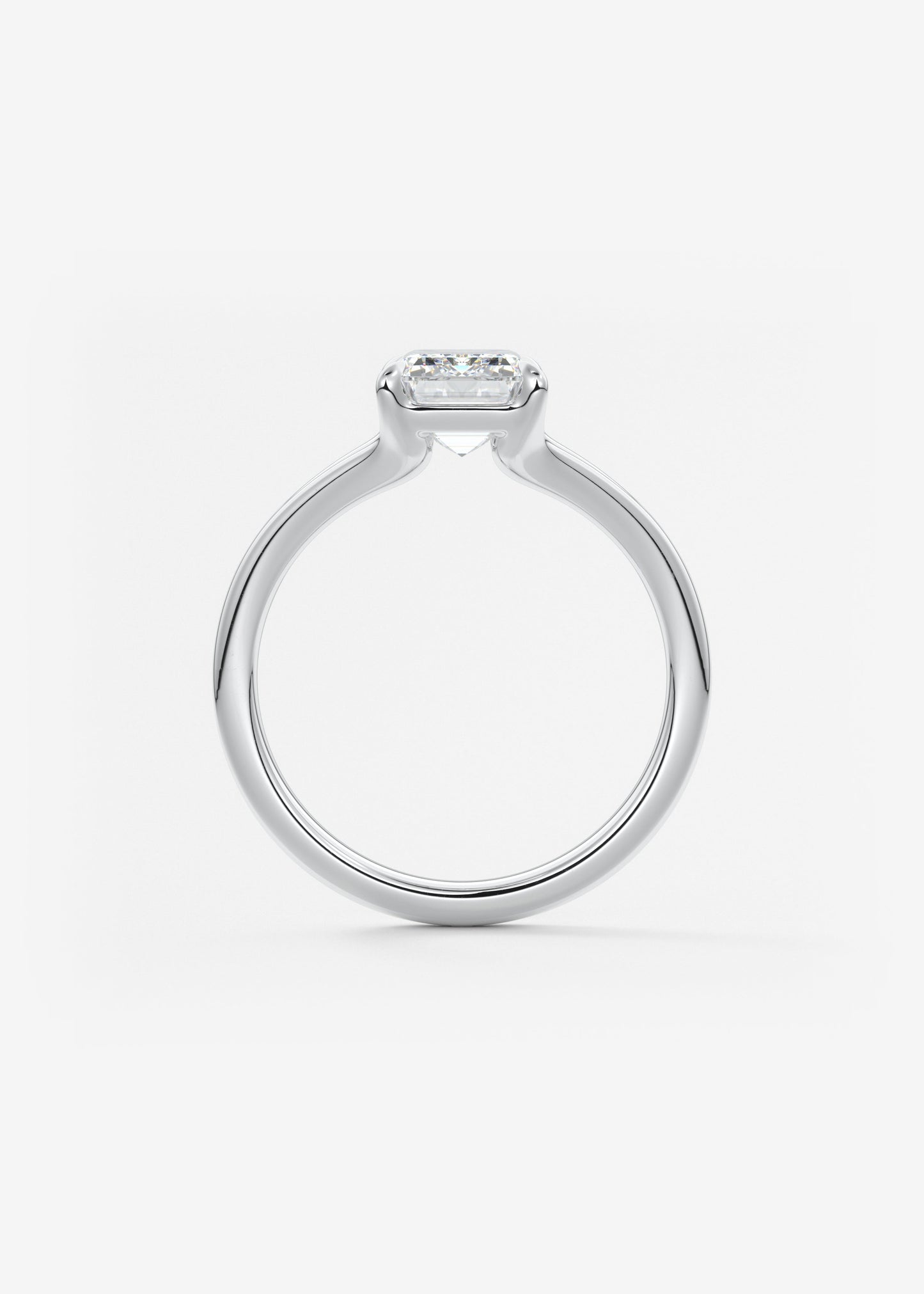 Oval Solitaire With Raised Basket Gallery Lab Grown Diamond Engagement Ring