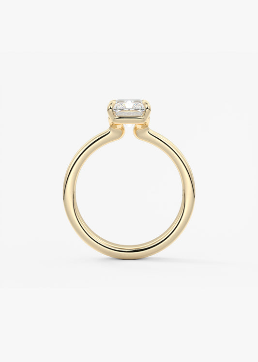 Oval Solitaire With Raised Basket Gallery Lab Grown Diamond Engagement Ring