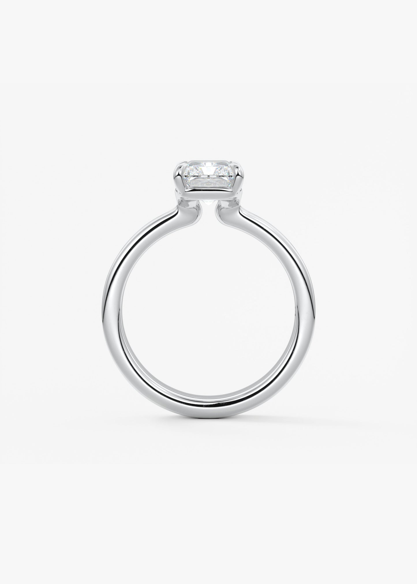 Oval Solitaire With Raised Basket Gallery Lab Grown Diamond Engagement Ring