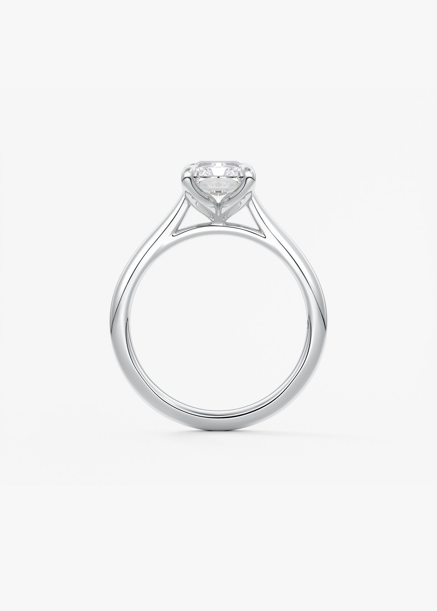 Oval Solitaire With Raised Basket Gallery Lab Grown Diamond Engagement Ring
