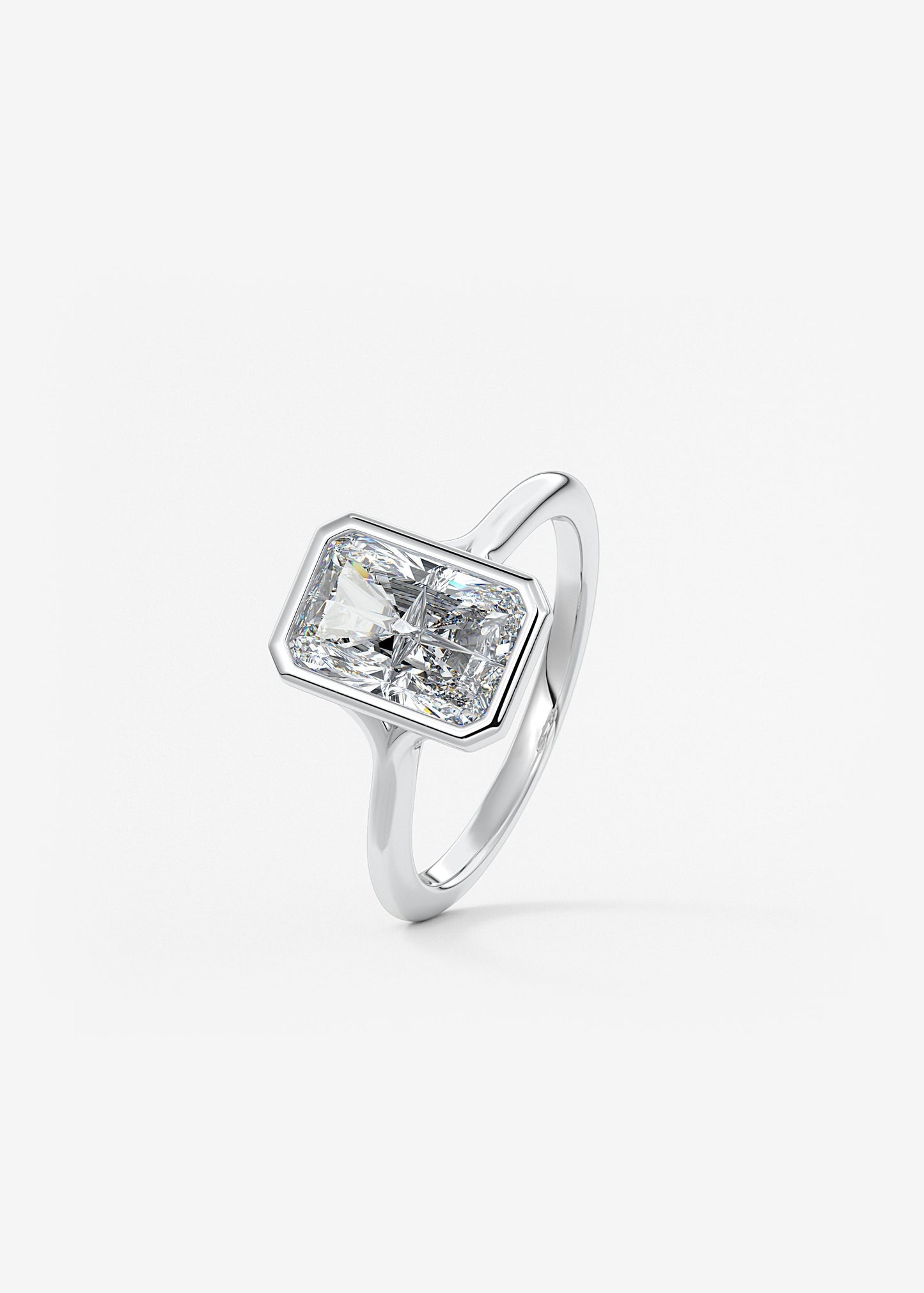 Oval Solitaire With Raised Basket Gallery Lab Grown Diamond Engagement Ring