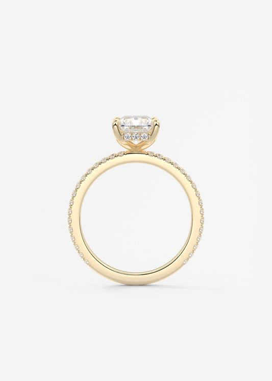 Oval Solitaire With Raised Basket Gallery Lab Grown Diamond Engagement Ring