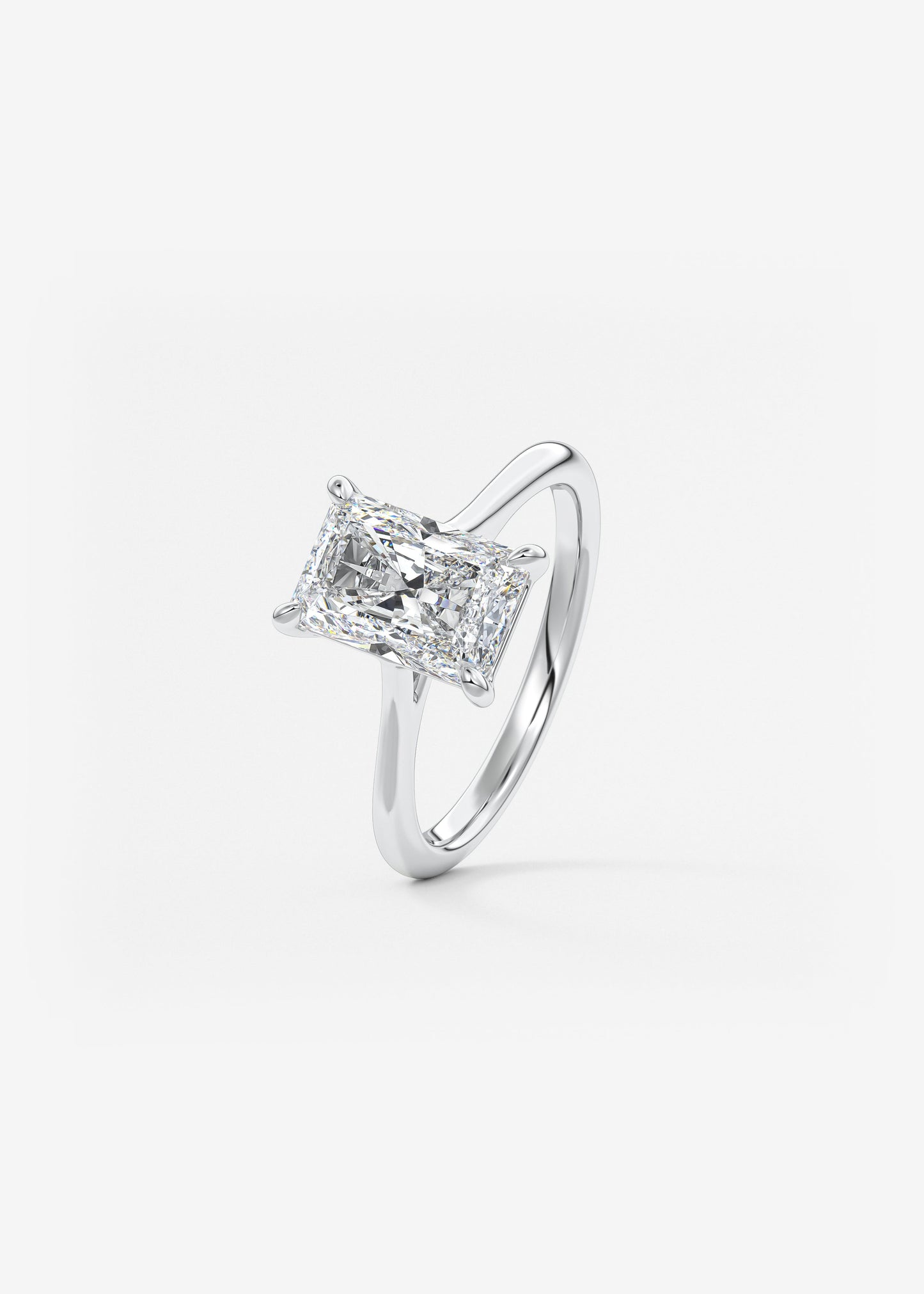 Oval Solitaire With Raised Basket Gallery Lab Grown Diamond Engagement Ring