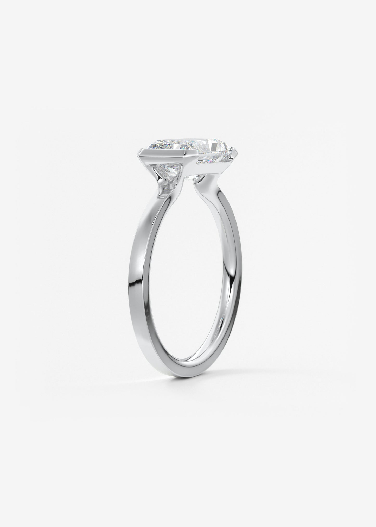 Oval Solitaire With Raised Basket Gallery Lab Grown Diamond Engagement Ring