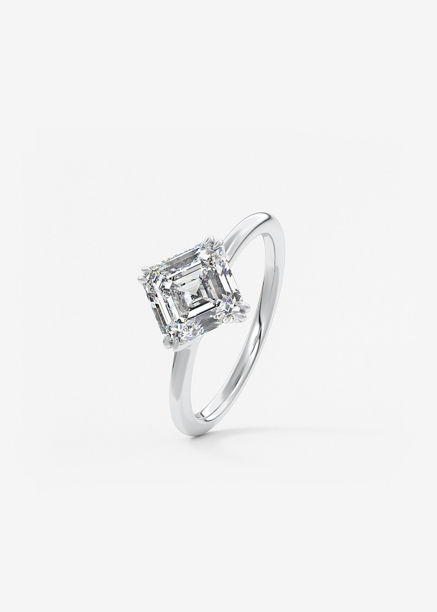 Oval Solitaire With Raised Basket Gallery Lab Grown Diamond Engagement Ring