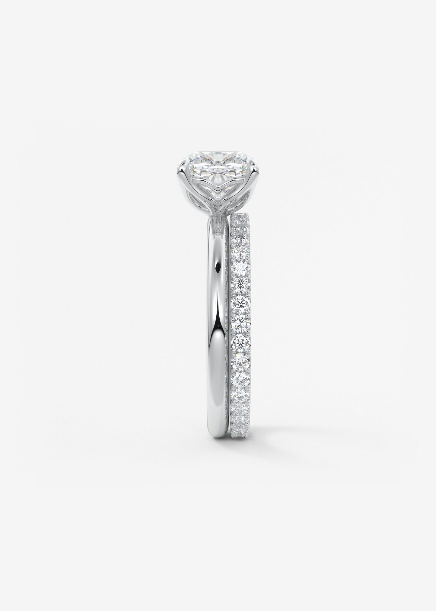 Oval Solitaire With Raised Basket Gallery Lab Grown Diamond Engagement Ring