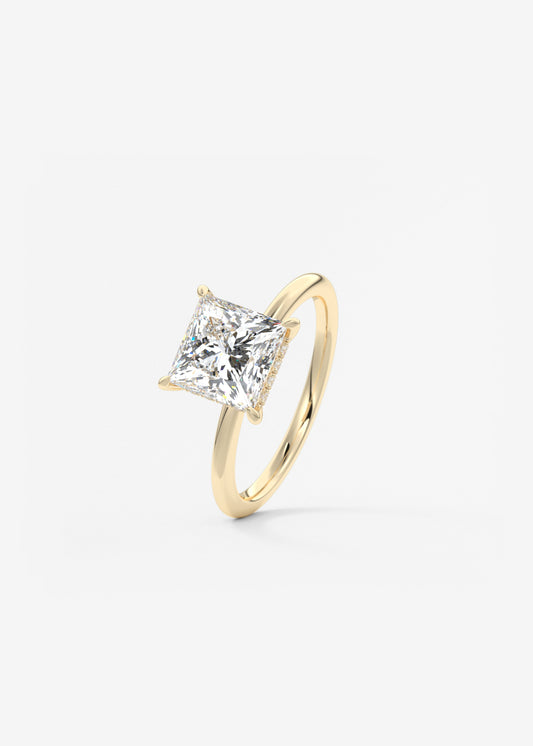 Oval Solitaire With Raised Basket Gallery Lab Grown Diamond Engagement Ring