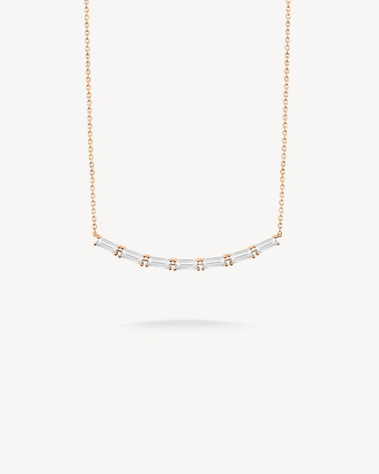 1.0 CT Round Bezel Solitaire Lab Grown Diamond Necklace