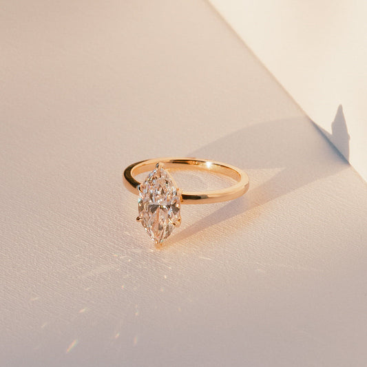 Cushion Hidden Halo Lab Grown Diamond Engagement Ring