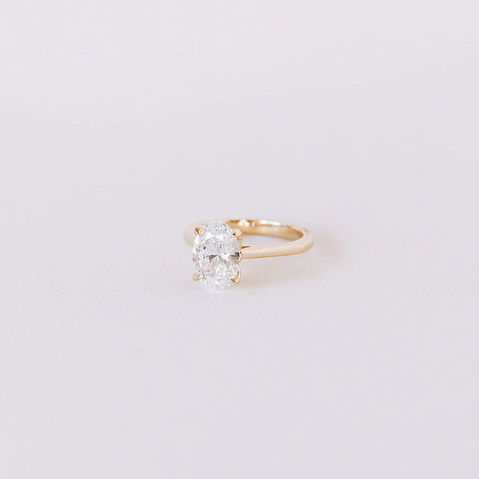 Cushion Hidden Halo Lab Grown Diamond Engagement Ring