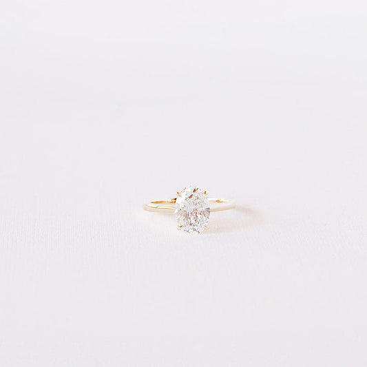 Cushion Hidden Halo Lab Grown Diamond Engagement Ring