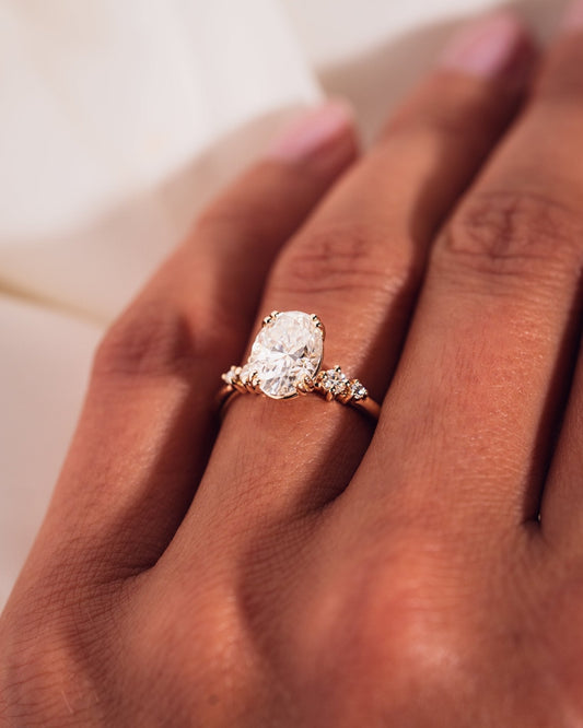 Cushion Hidden Halo Lab Grown Diamond Engagement Ring