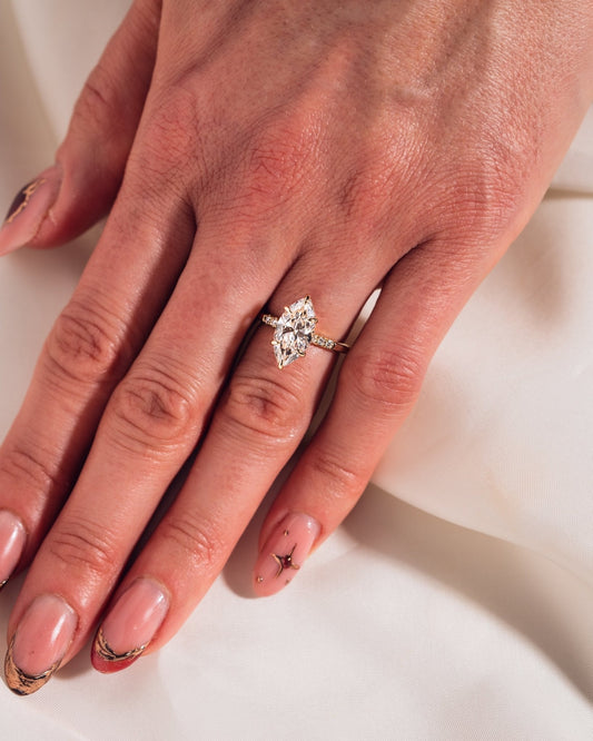 Cushion Hidden Halo Lab Grown Diamond Engagement Ring