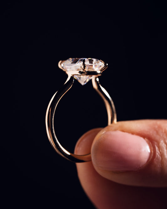 Cushion Hidden Halo Lab Grown Diamond Engagement Ring