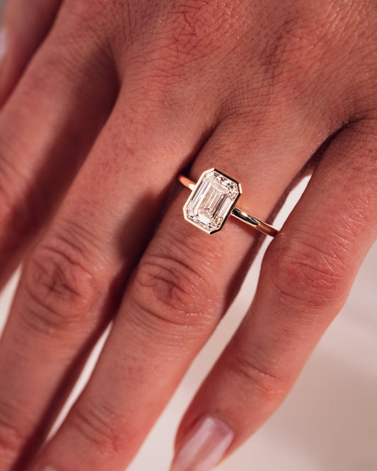 Cushion Hidden Halo Lab Grown Diamond Engagement Ring