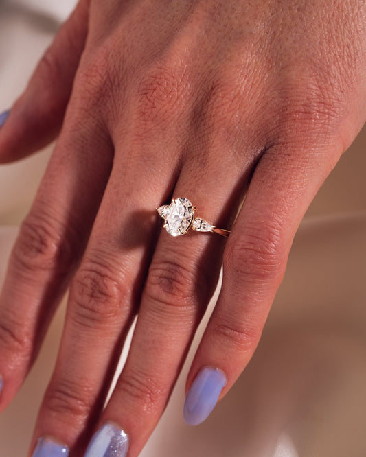 Cushion Hidden Halo Lab Grown Diamond Engagement Ring