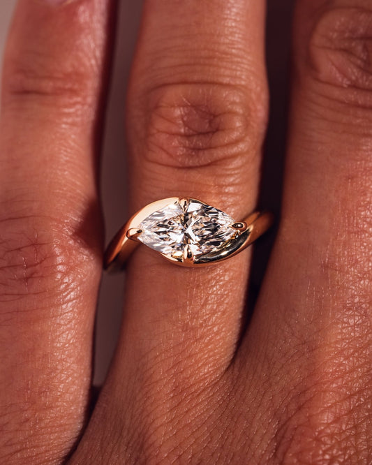 Cushion Hidden Halo Lab Grown Diamond Engagement Ring