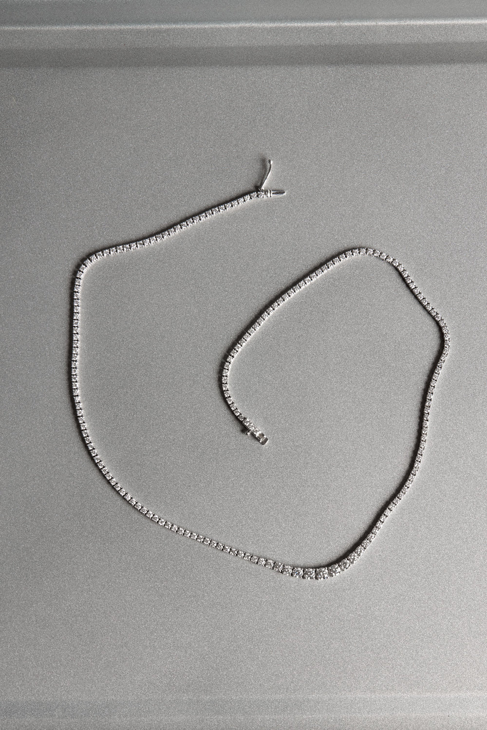 6 TCW Round Lab Grown Diamond Tennis Necklace