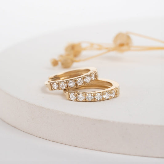 1.0 CT Round Bezel Solitaire Lab Grown Diamond Earrings