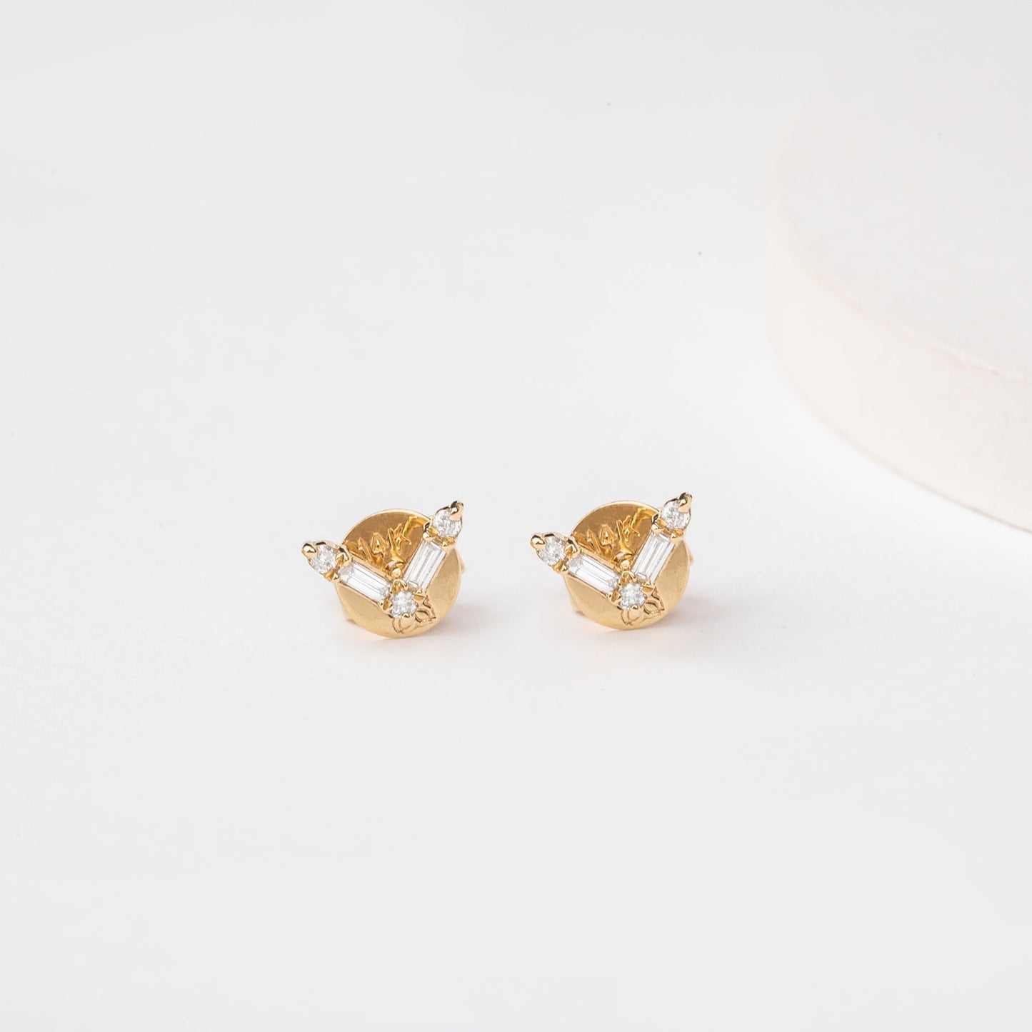 1.0 CT Round Bezel Solitaire Lab Grown Diamond Earrings