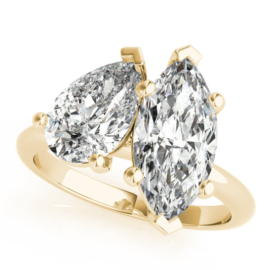 2 CT Round Three Stones Lab Grown Diamond Engagement Ring