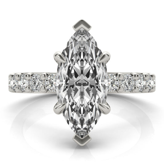 2 CT Round Three Stones Lab Grown Diamond Engagement Ring