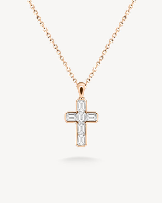 1.0 CT Round Bezel Solitaire Lab Grown Diamond Necklace