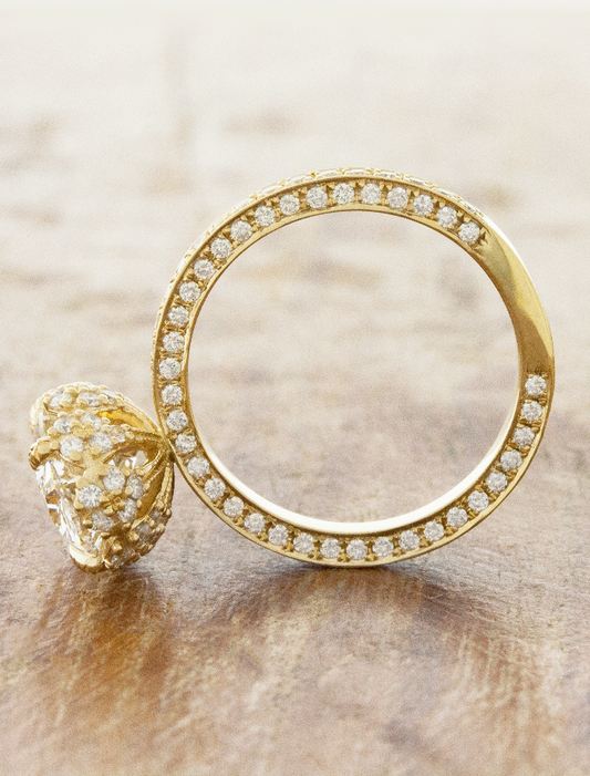 Custom Paris For Cody-3 CT Oval Pave Lab Grown Diamond Engagement Ring