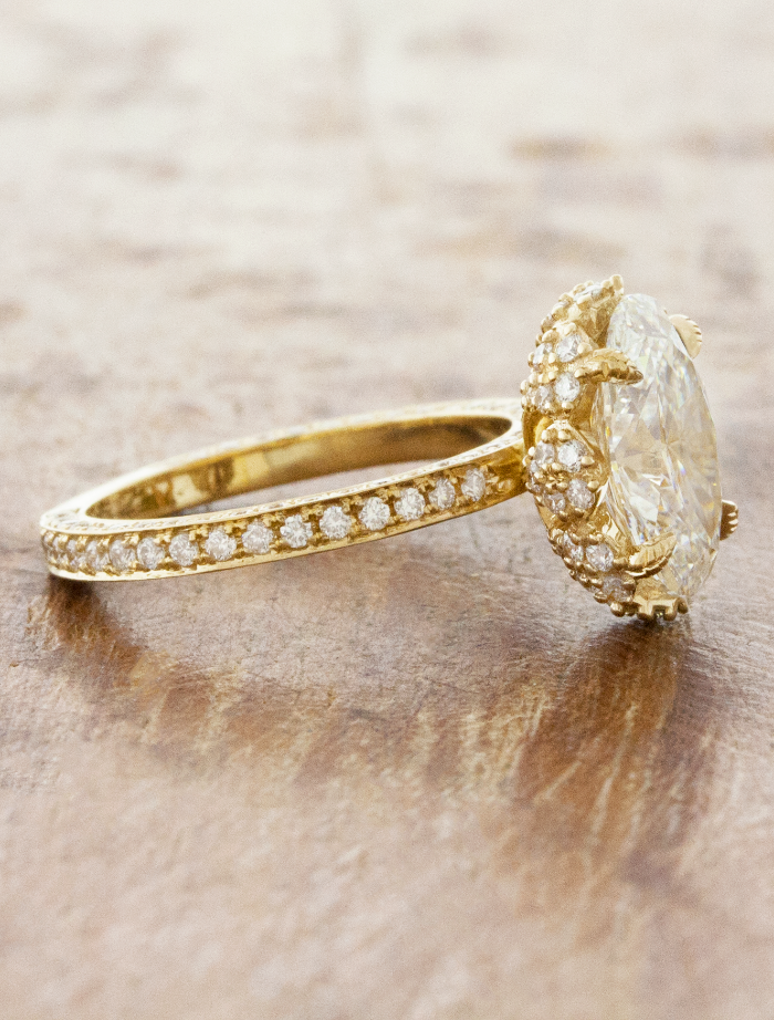 Custom Paris For Cody-3 CT Oval Pave Lab Grown Diamond Engagement Ring