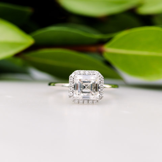 Marquise Cut Cluster Styled Lab Grown Diamond Engagement Ring