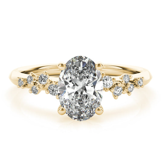 2 CT Round Three Stones Lab Grown Diamond Engagement Ring