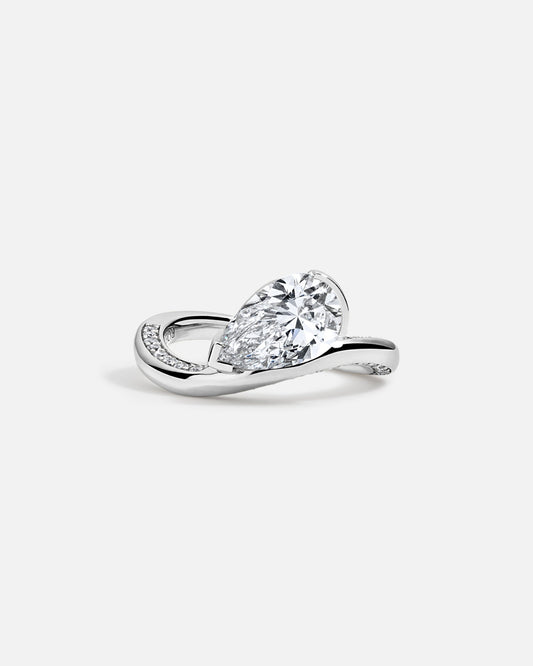 Marquise Cut Cluster Styled Lab Grown Diamond Engagement Ring